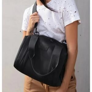 Dagne Dover Landon Neoprene Carryall Bag in Black in Medium